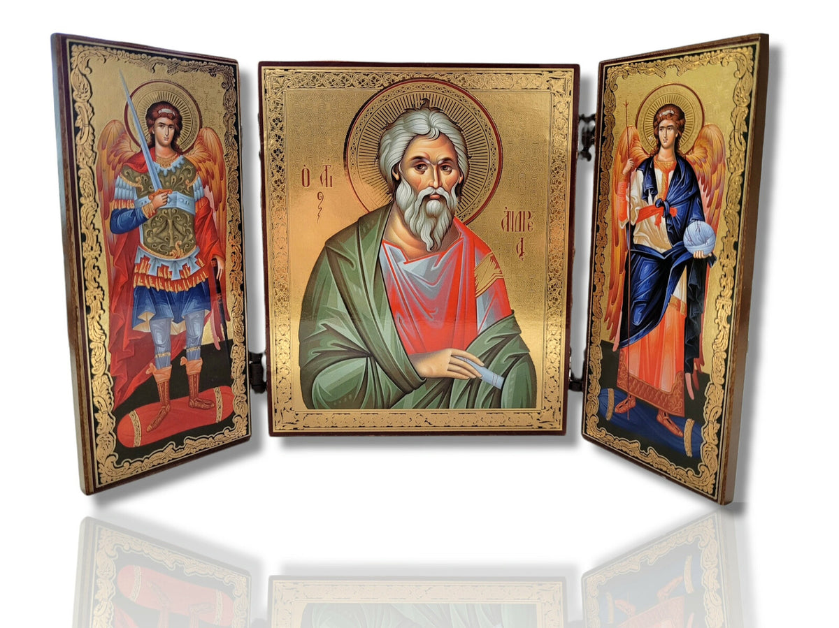 Triptic MDF 11x13 - Sf. Ap. Andrei - Sf. Arhangheli