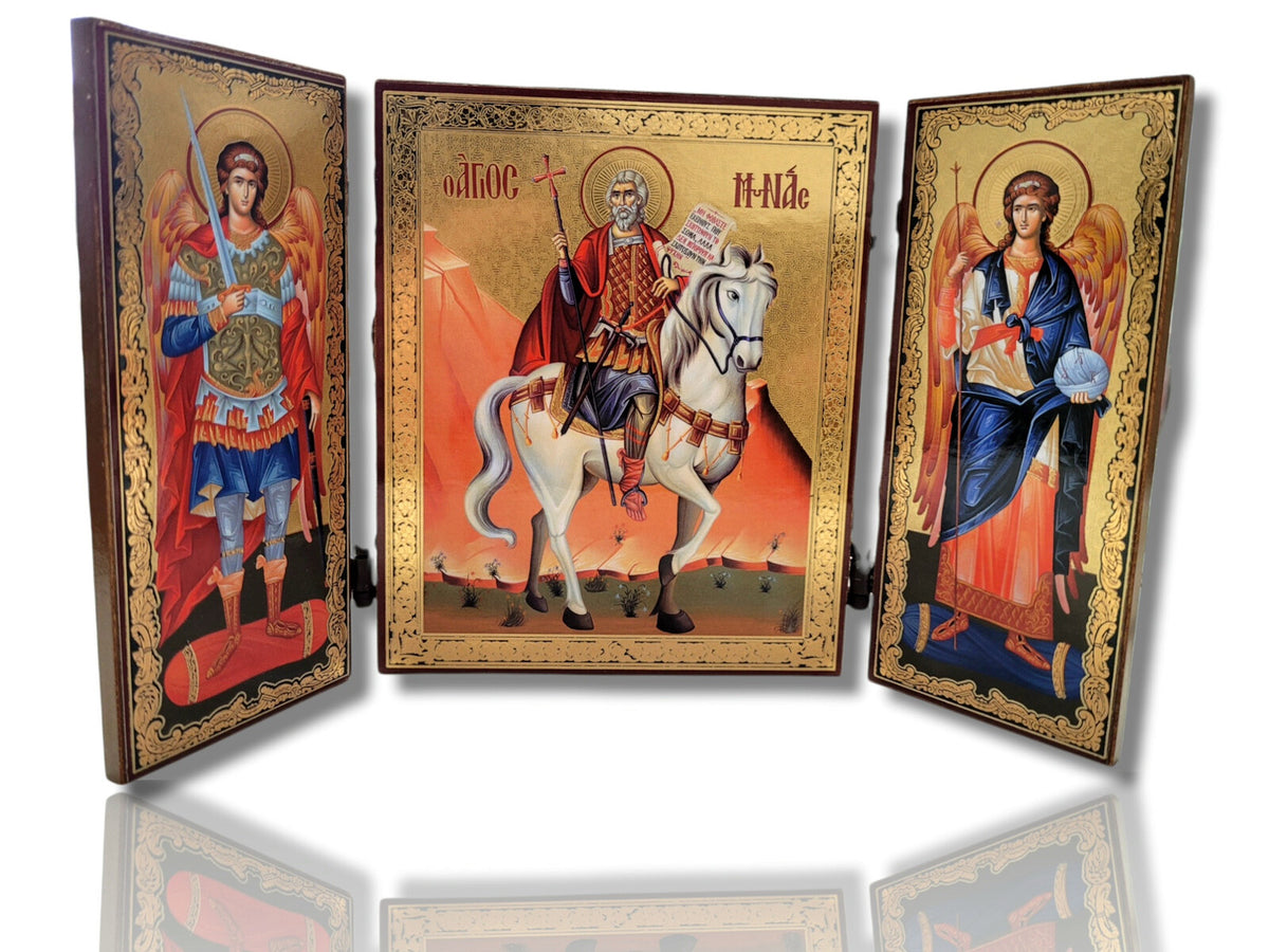 Triptic MDF 11x13 - Sf. M. Mc. Mina - Sf. Arhangheli