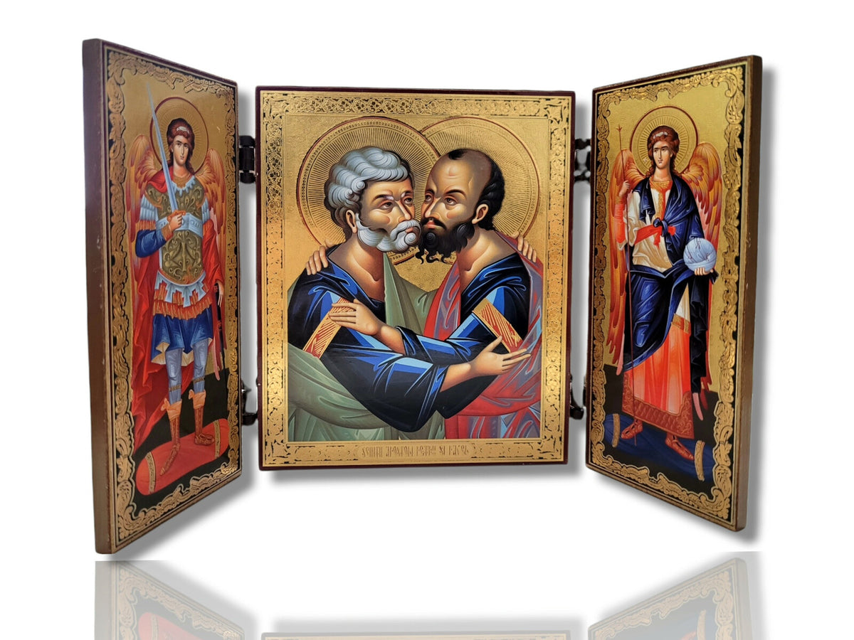 Triptic MDF 11x13 - Sf. Ap. Petru și Pavel - Sf. Arhangheli
