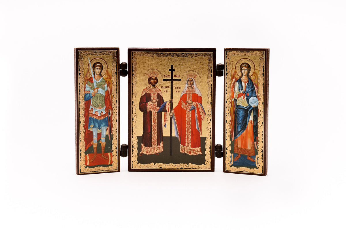 Triptic MDF 9cm X 13cm - Sf. Împărați Constantin și Elena