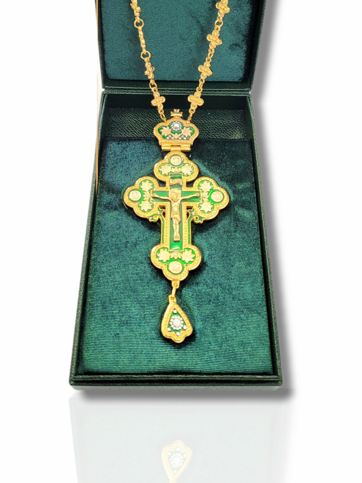 Cruce pectorală verde KS-164N