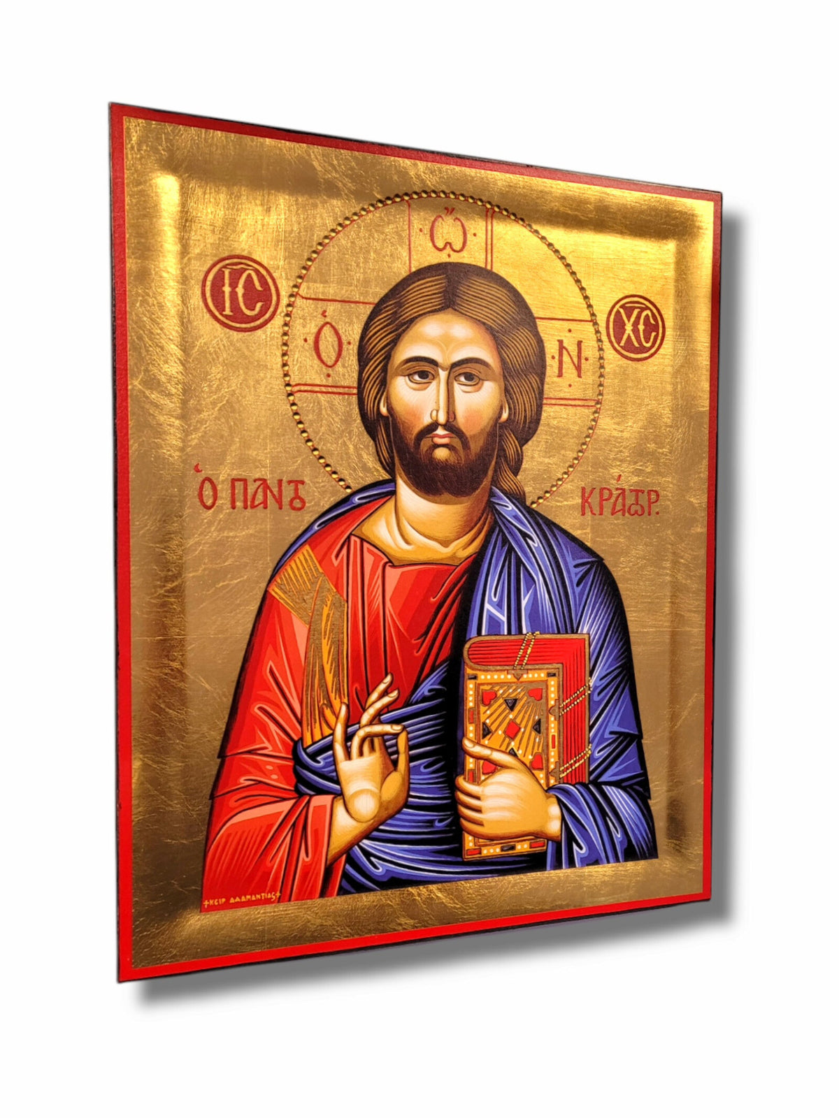 Icoană pe pânză de aur 29x37 603AA - Iisus Hristos