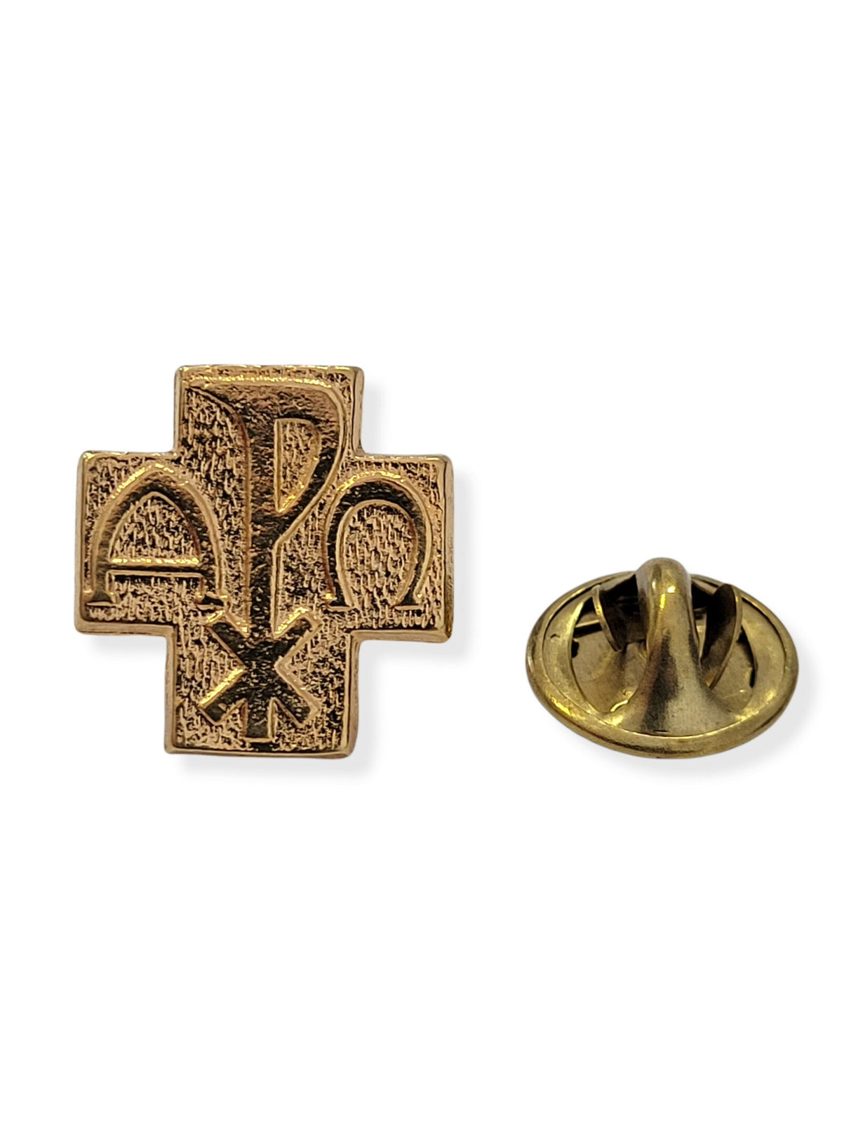 Cruciuliță insignă, alamă aurită - 4281Ins