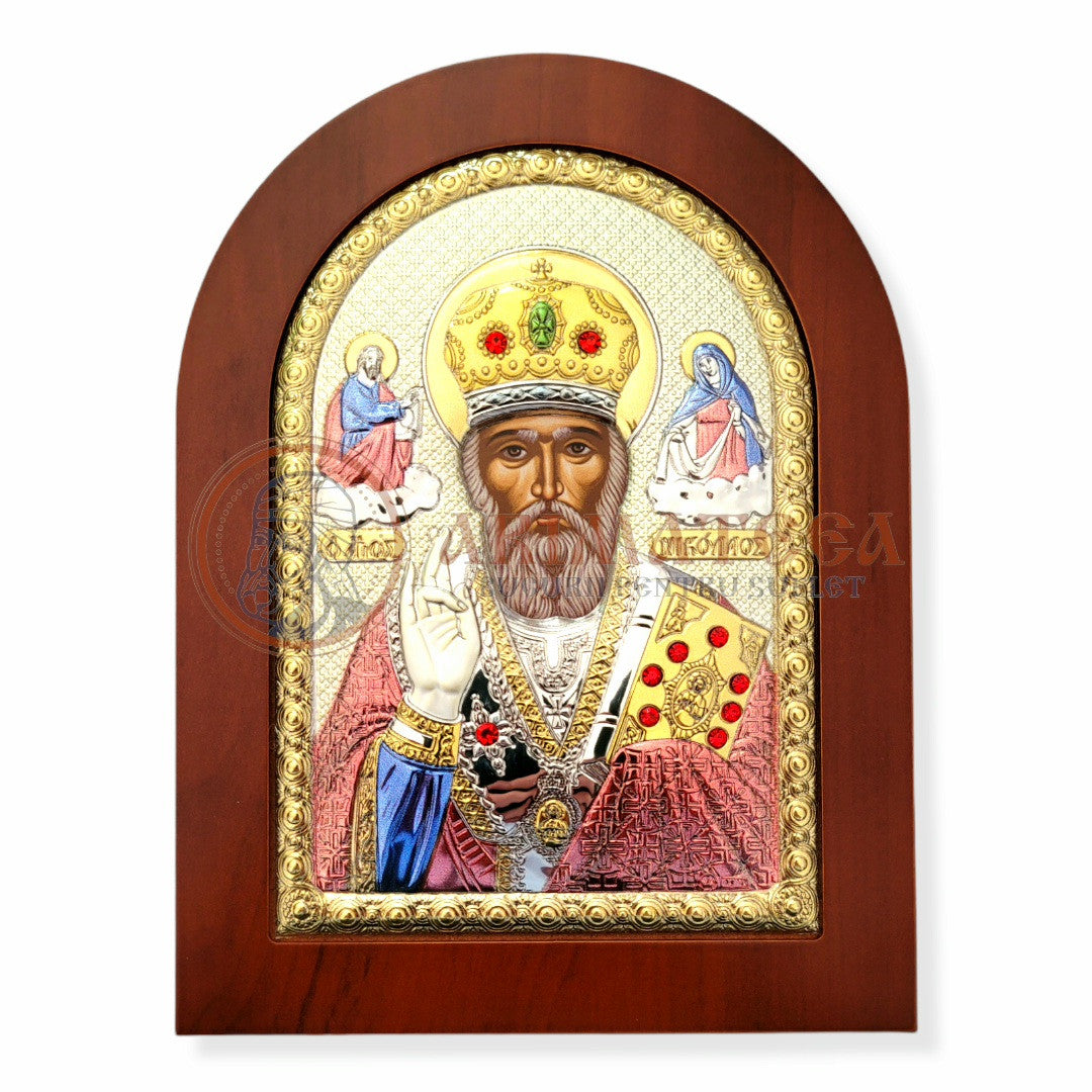Icoană Argint, Sf. Ierarh Nicolae - MA/E1108/BXC (6516)