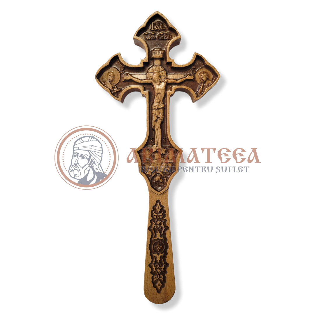 Cruce de binecuvântare din lemn sculptat (13651)
