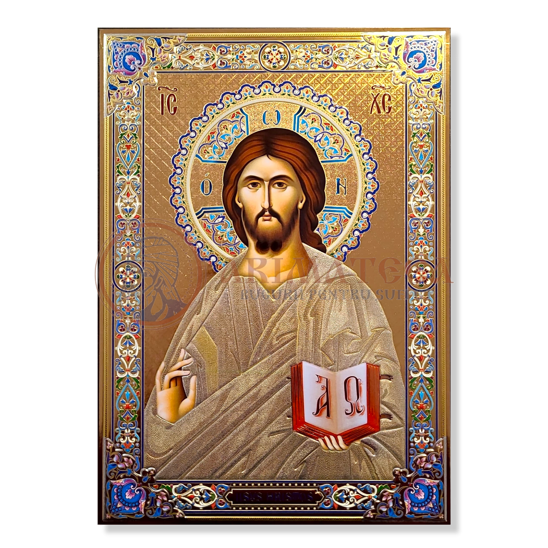 Icoană Pal Relief 21x32 cm - Iisus Hristos