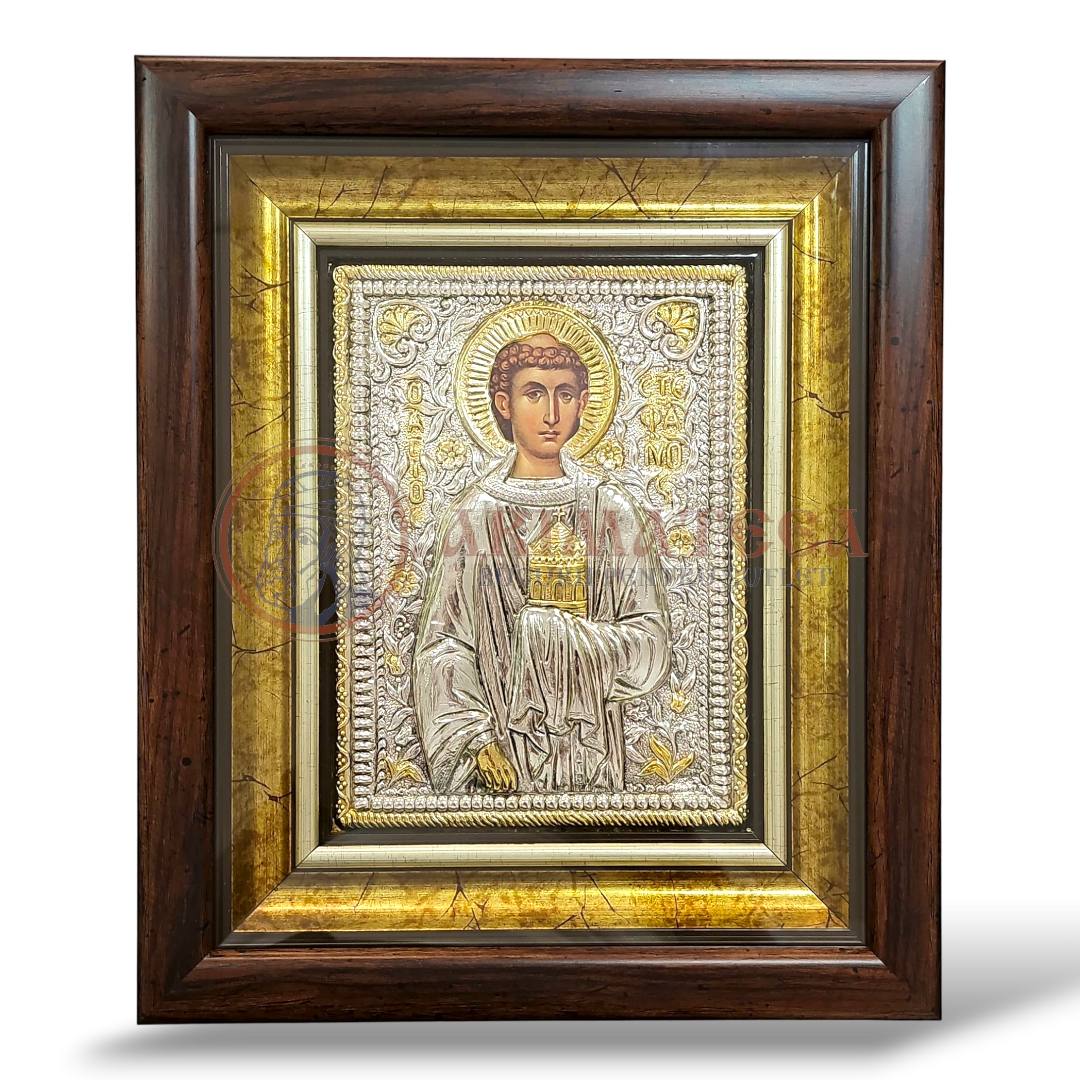 Icoană Argintată 27x33 cm - Sf. Arhid. Ștefan (1001A-925)