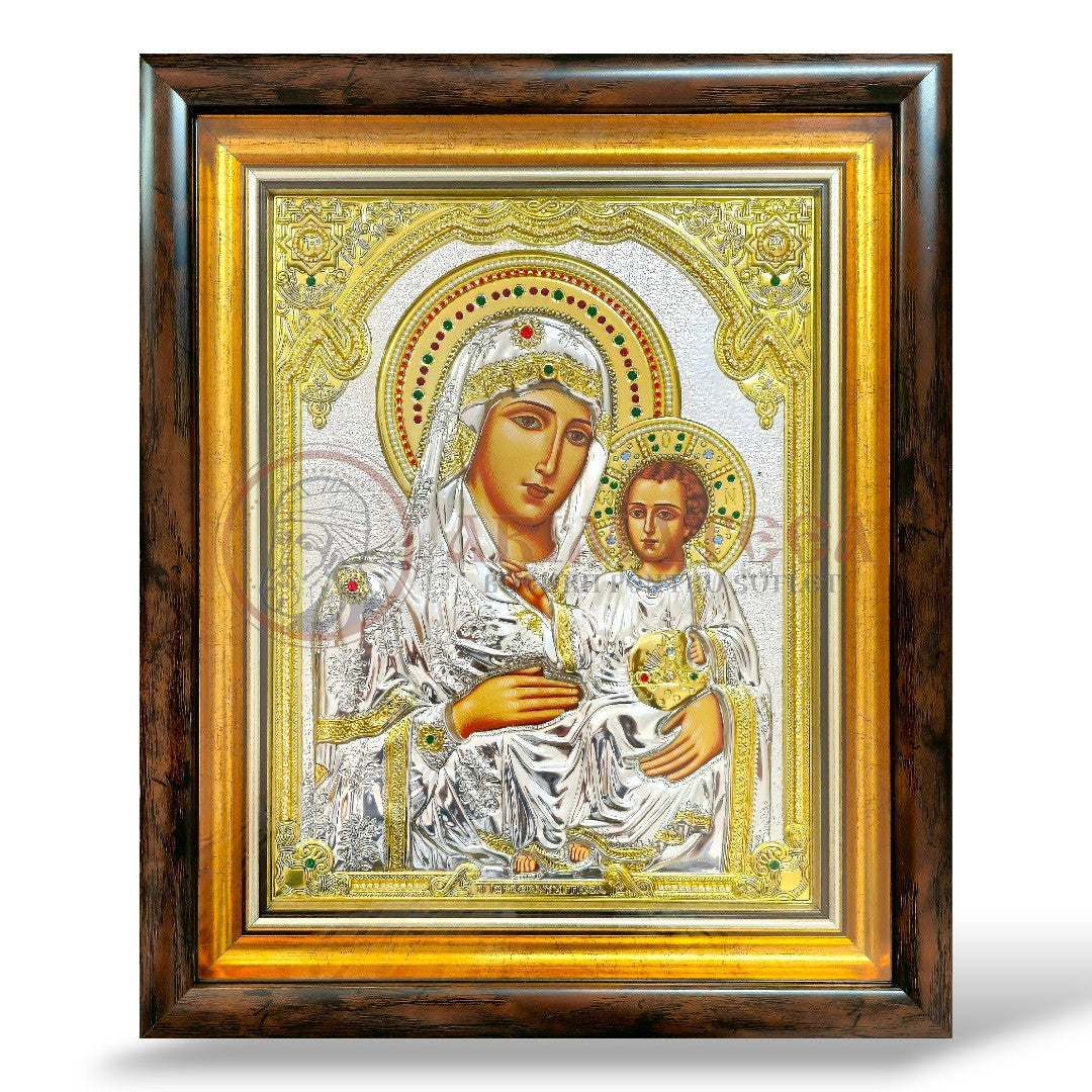 Icoană Argintată 36x44cm - Maica Domnului Ierusalimita (M70-KP-S)