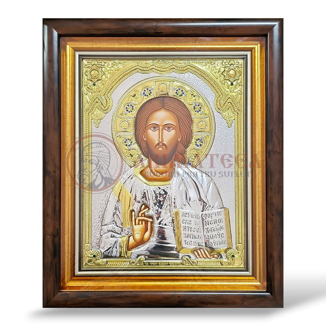 Icoană Argintată 36x44cm - Iisus Hristos (M70-KP-S)