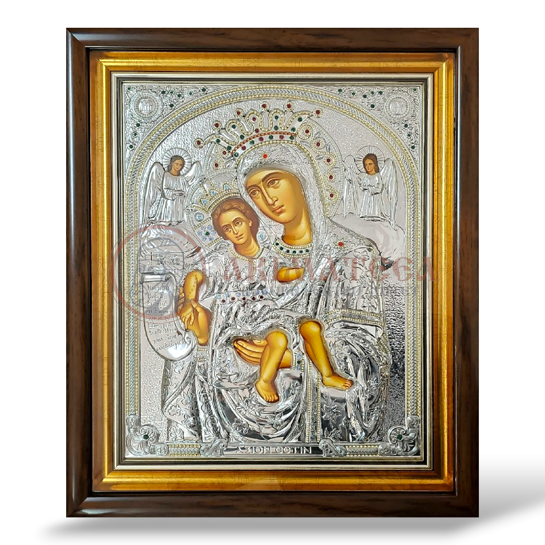 Icoană Argintată 43x55cm - Maica Domnului Axion Estin (M80-KP-S)