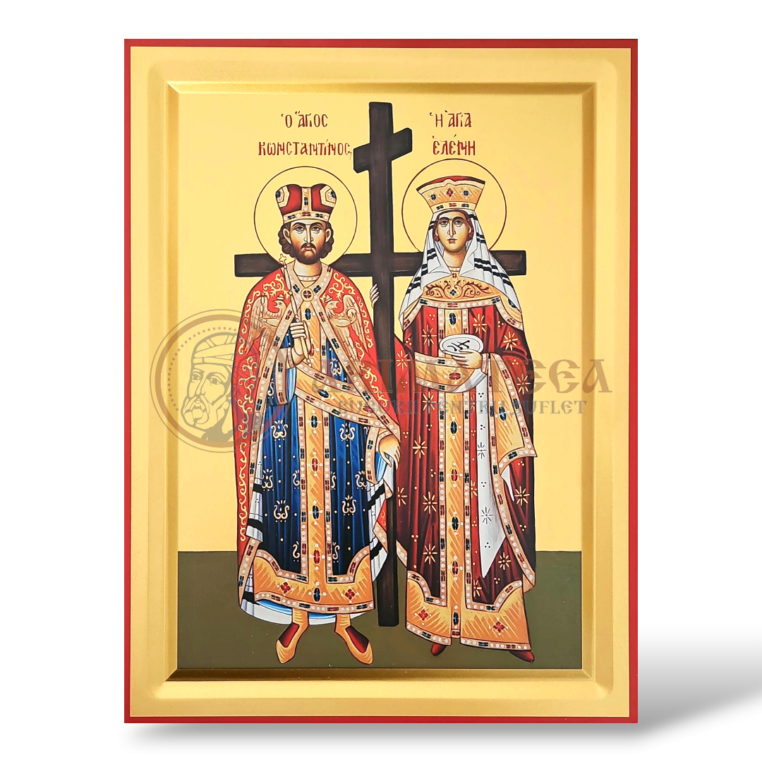 Icoană serigrafiată 909 - Sf. Împărați Constantin și Elena