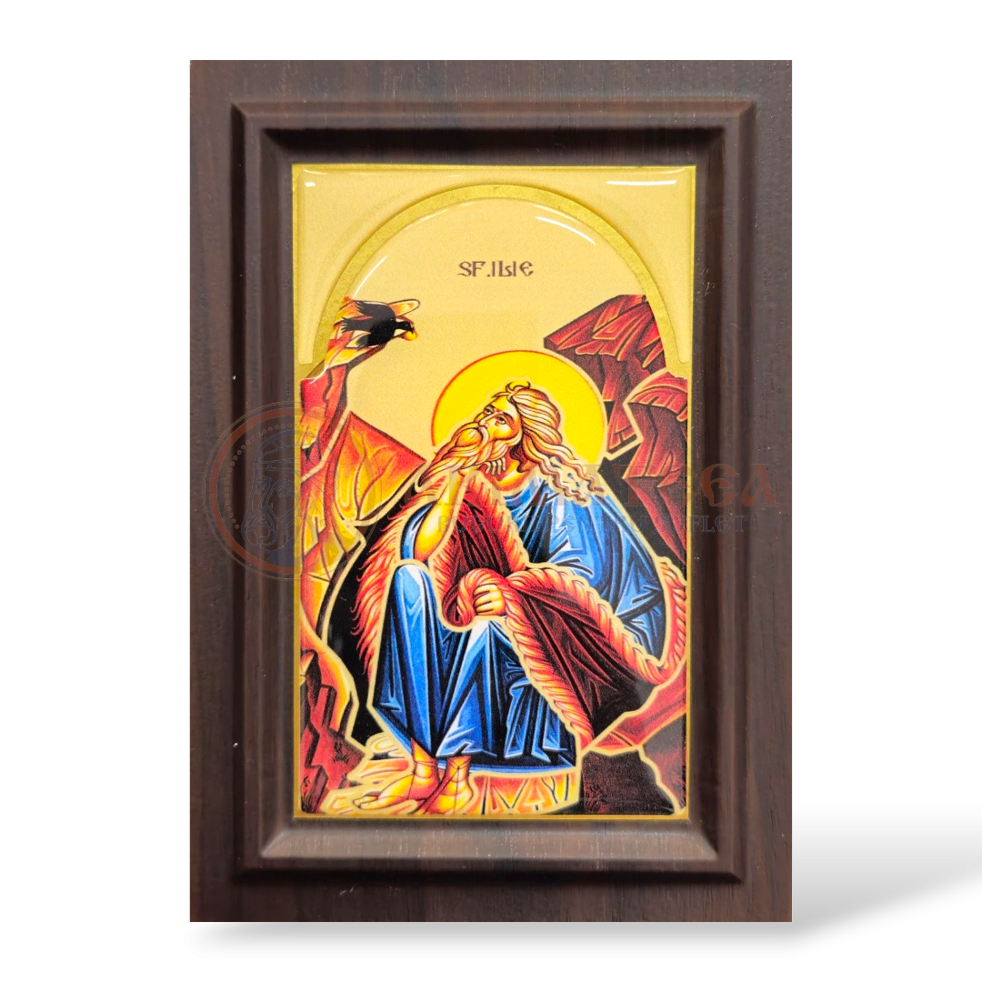 Icoană din Rășină - Sf. Proroc Ilie Tesviteanul (14.5x10.5cm)