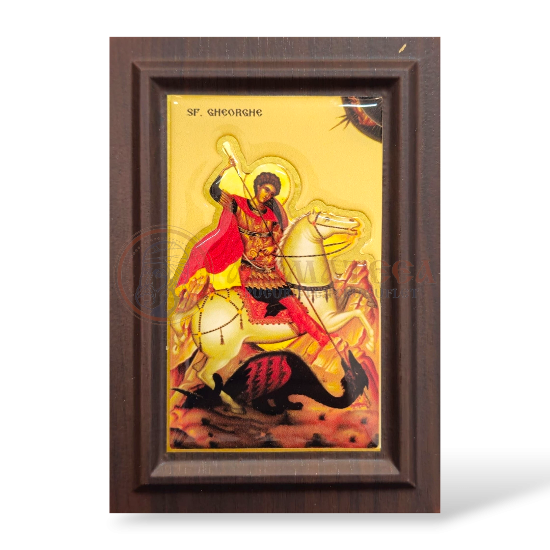 Icoană din Rășină - Sf. M. Mc. Gheorghe (14.5x10.5cm)