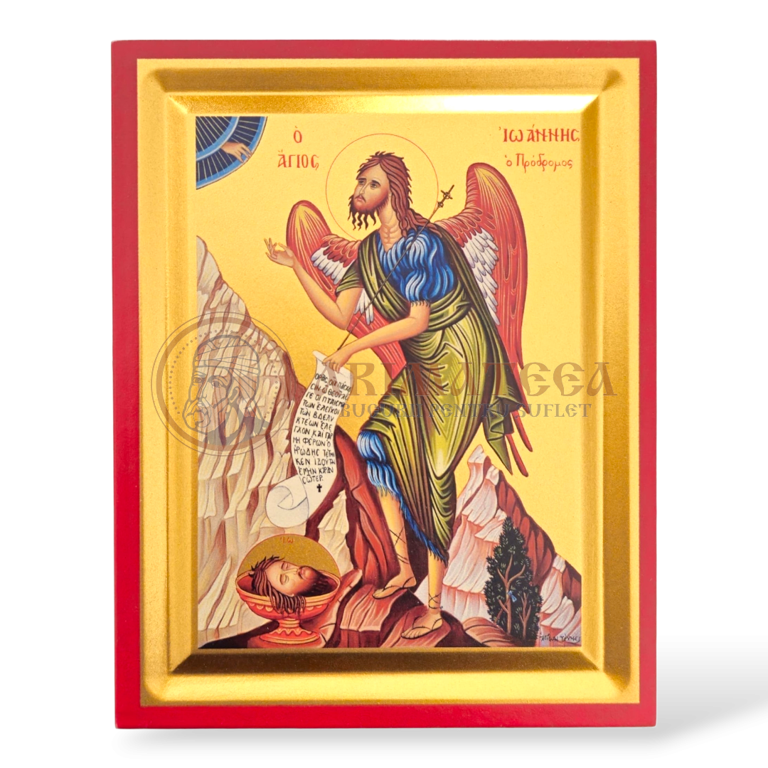 Icoană serigrafiată 906, 19x15,5 cm - Sf. Ioan Botezătorul
