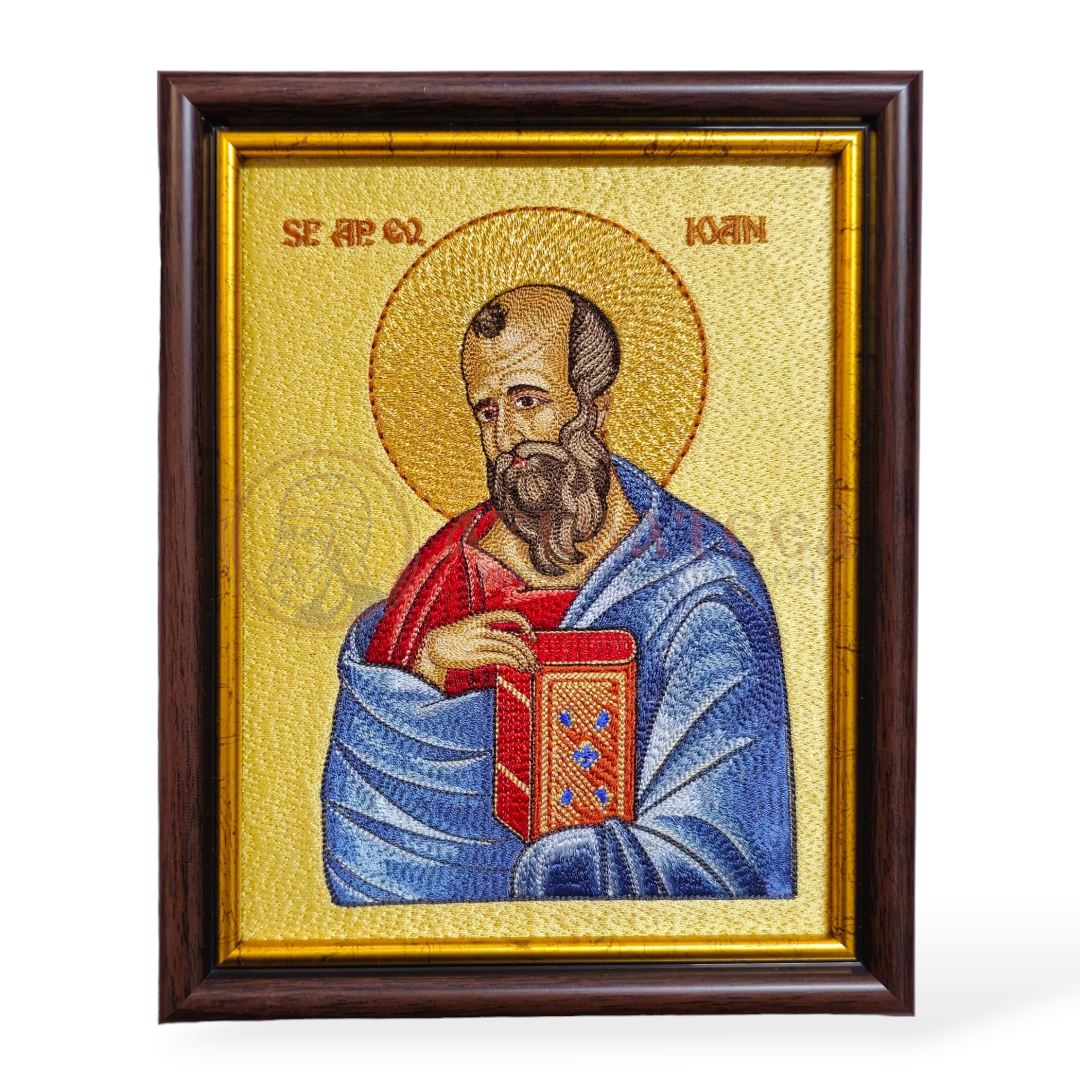 Icoană Brodată - Sf. Ap. Ev. Ioan