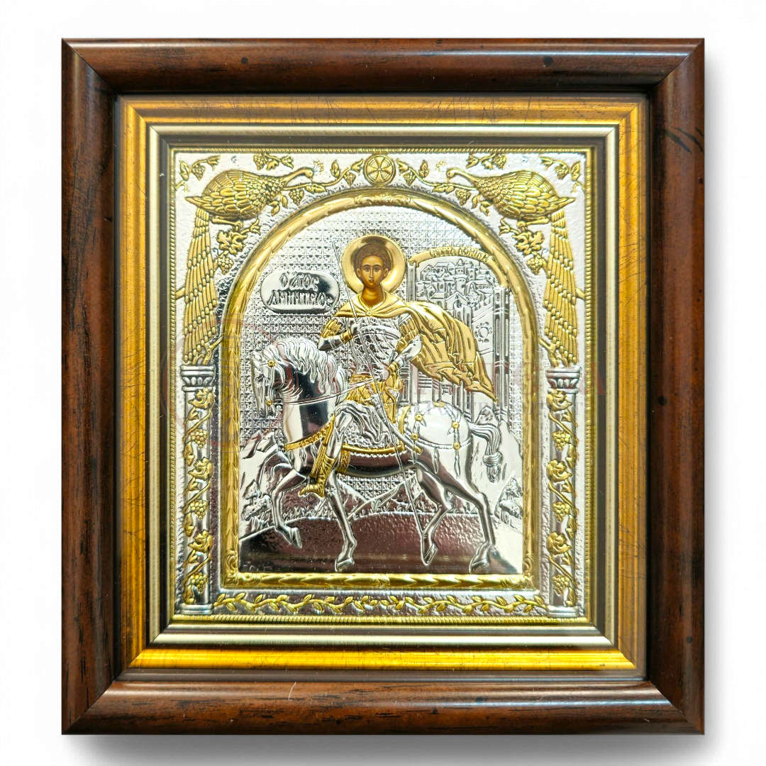 Icoană Argintată 16x18cm - Sf. M. Mc. Dimitrie (M30KPXD)