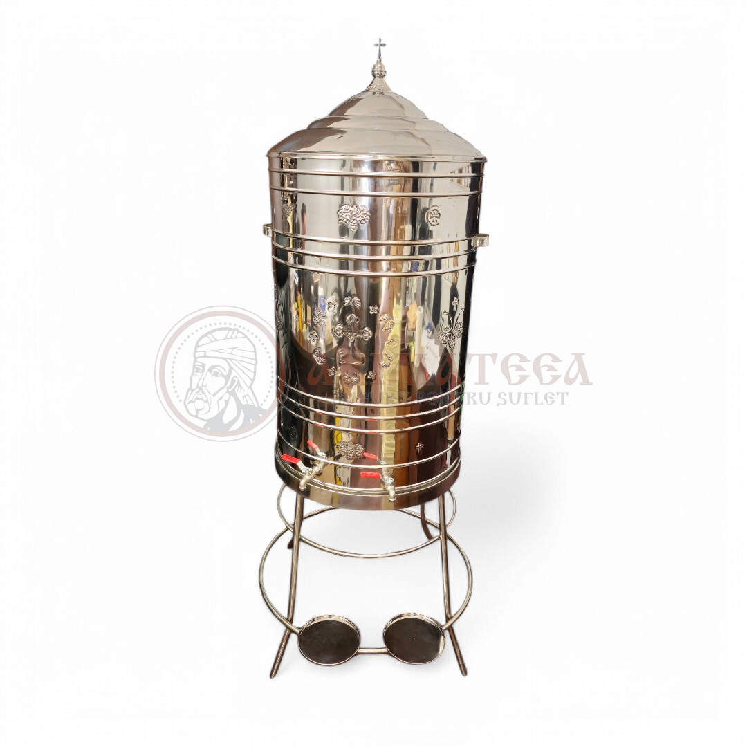 Vas de Aghiasmă de inox 250 litri cu suport
