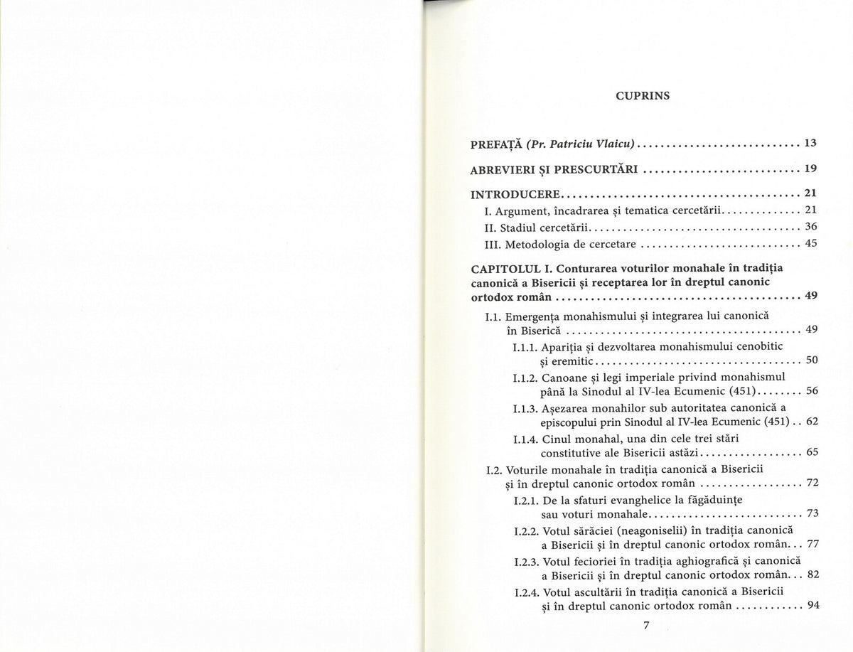 Voturile monahale în Biserica Ortodoxă Română între Dreptul Canonic și Dreptul Civil - Protos. Iustin Taban