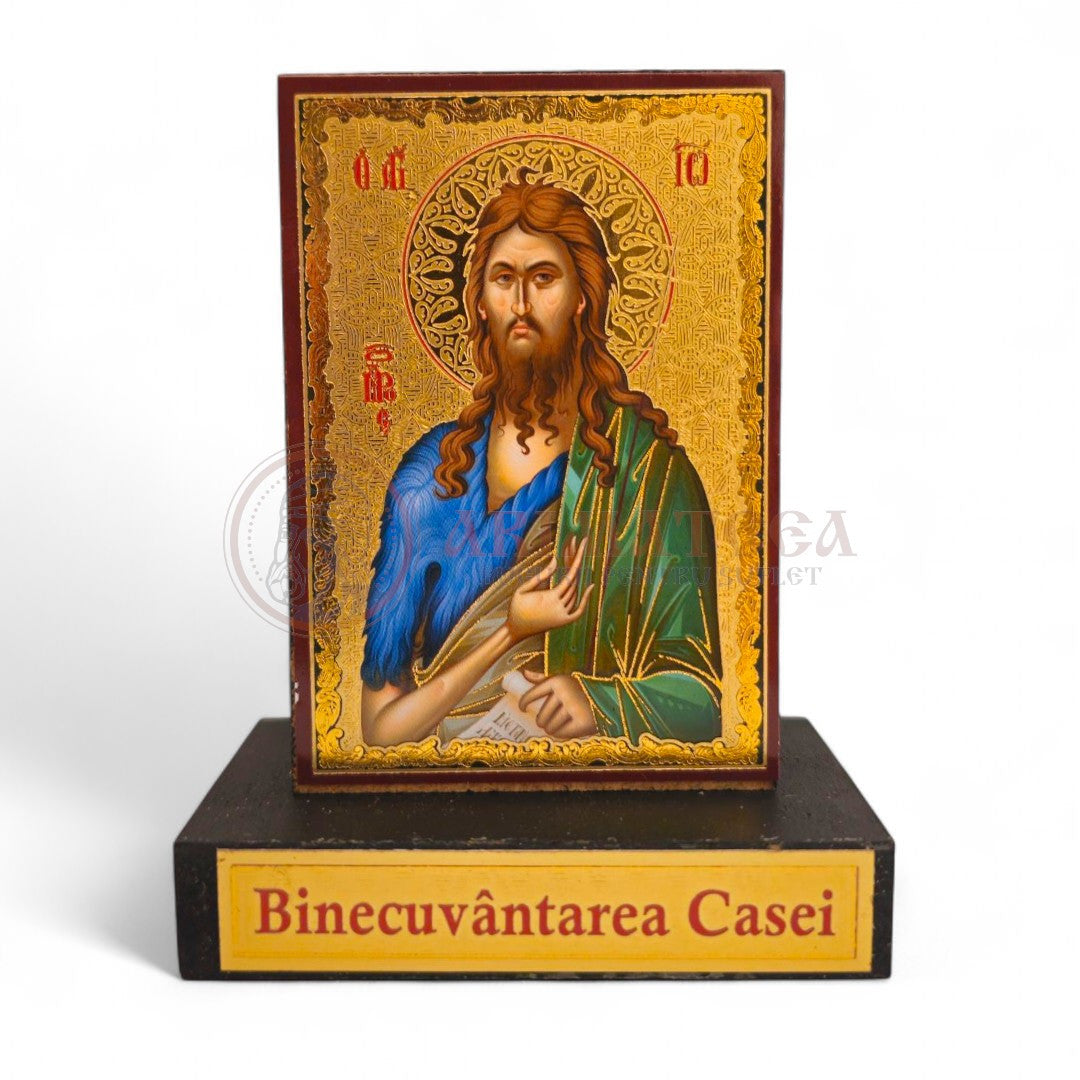 Icoană cu postament. Binecuvântarea casei - Sf. Ioan Botezătorul