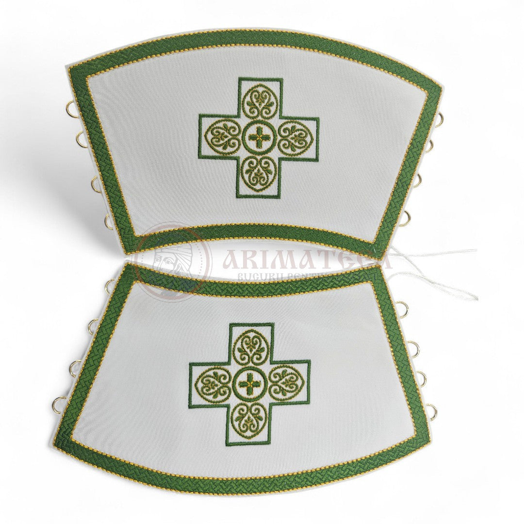 Veșmânt Brodat - Model Frescă - Alb și Verde