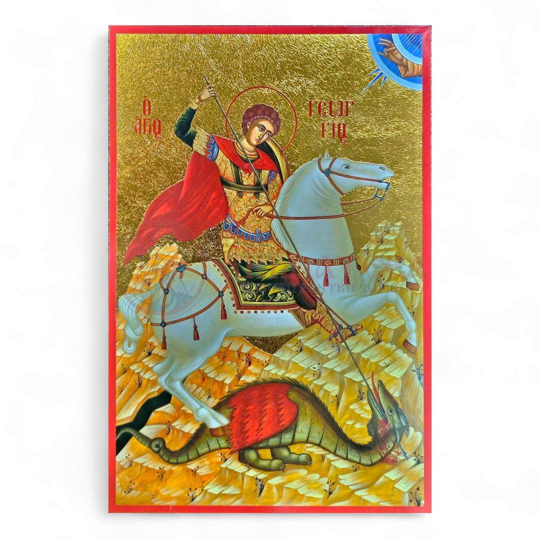 Icoană MDF Aurită 22x15 - Sf. M. Mc. Gheorghe
