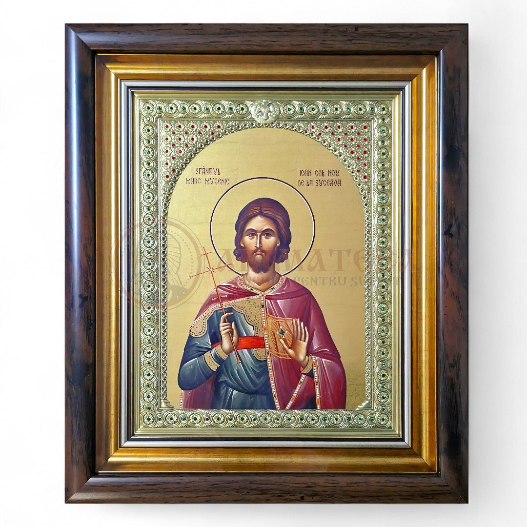 Icoană aurită – Sf. M. Mc. Ioan cel Nou de la Suceava M807KPS