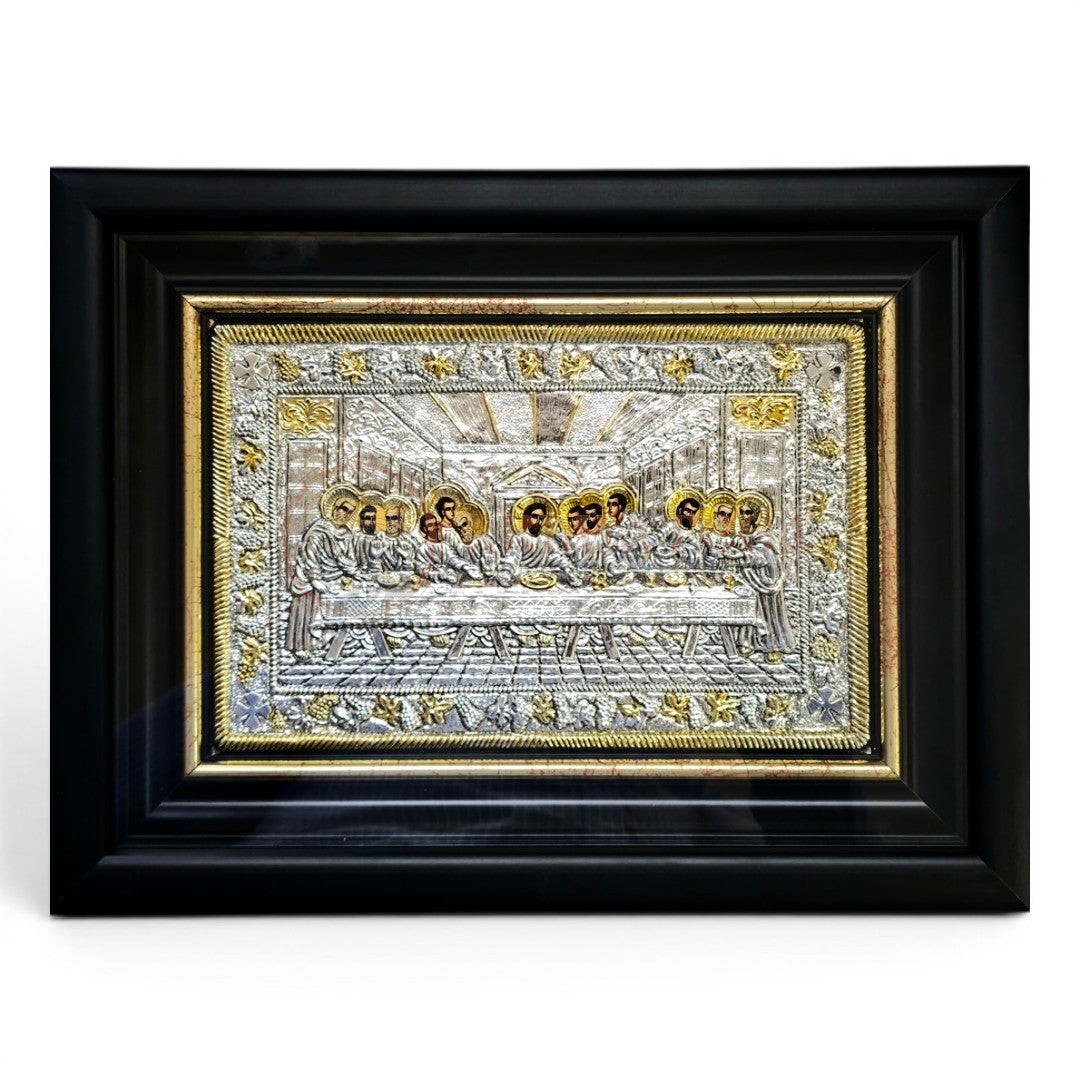 Icoană Argintată 30x40cm - Cina cea de Taină (1000A-925)