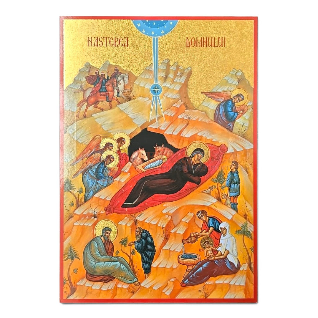 Icoană Pal Relief 21x32 cm - Nașterea Domnului