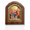 Icoană lemn ovală cu fond aurit - Sf. Proroc Ilie Tesviteanul