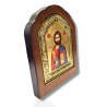 Icoană lemn ovală cu fond aurit - Mântuitorul Iisus Hristos (II)