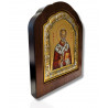 Icoană lemn ovală cu fond aurit, 10x13 - Sf. Ierarh Nicolae