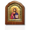 Icoană lemn ovală cu fond auri, 10x13 - Mântuitorul Iisus Hristos