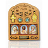 Icoană cu Tămâie 10x12 - Iisus Hristos, Maica Domnului, Sf. Nicolae (cu suport de birou)