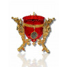 Candelă de masă SK-11NB RUM - Aurită (Pahar roșu)