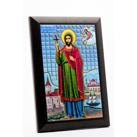 Icoană A5 Mozaic din Rășină - Sf. Ioan cel Nou de la Suceava