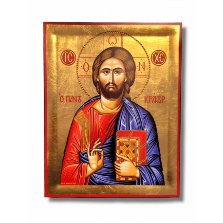 Icoană pe pânză de aur 29x37 603AA - Iisus Hristos