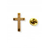 Cruciuliță insignă, alamă aurită - 4108Ins