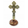 Cruce binecuvântare cu postament aurită - SKS-211/B - Verde