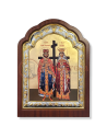 Icoană lemn ovală 23x31- Sf. Împ. Constantin și Elena (5569)