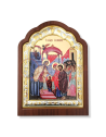 Icoană lemn ovală 23x31- Intrarea Maicii Domnului în Biserică (5569)