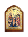 Icoană lemn ovală 23x31- Botezul Domnului Nostru Iisus Hristos (5569)