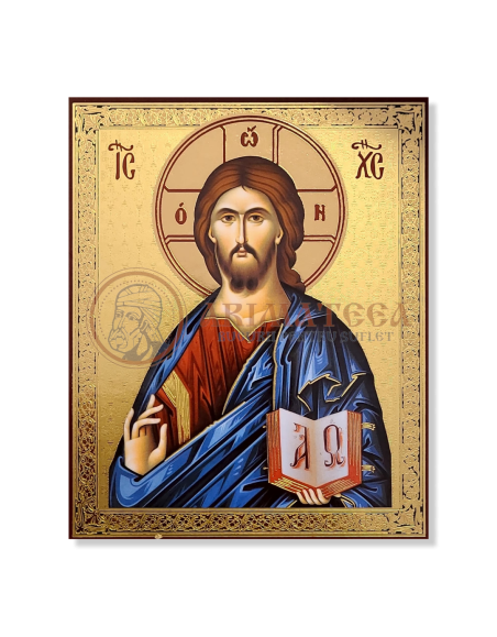 Icoană litografiată din Pal, 11x13, cu suport - Iisus Hristos