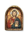 Icoană pictată în relief - Iisus Hristos 18.5x14 cm