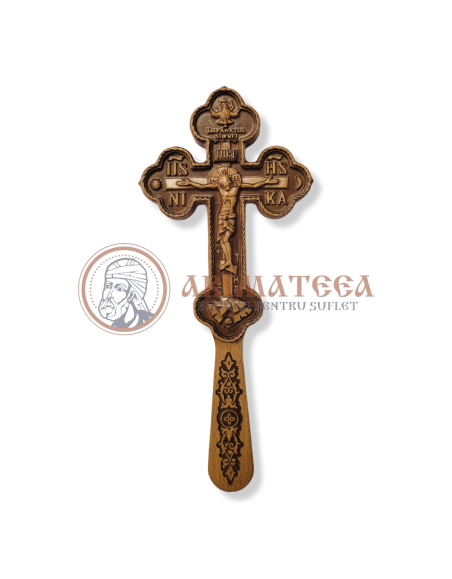 Cruce de binecuvântare din lemn sculptat (13651)