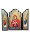 Triptic din Lemn - Maica Domnului și Sf.Arhangheli, 28x23 cm (11756)