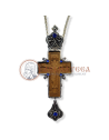 Cruce Pectorală Argintată - Pietre Albastre