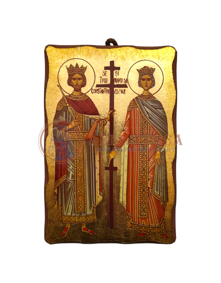 Icoană 15x10 - Sf. Împărați Constantin și Elena