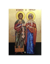 Icoană Pictată 16x12 - Sf. Adrian și Natalia