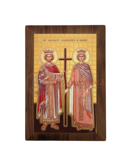 Icoană A5 Mozaic din Rășină - Sf. Împărați Constantin și Elena