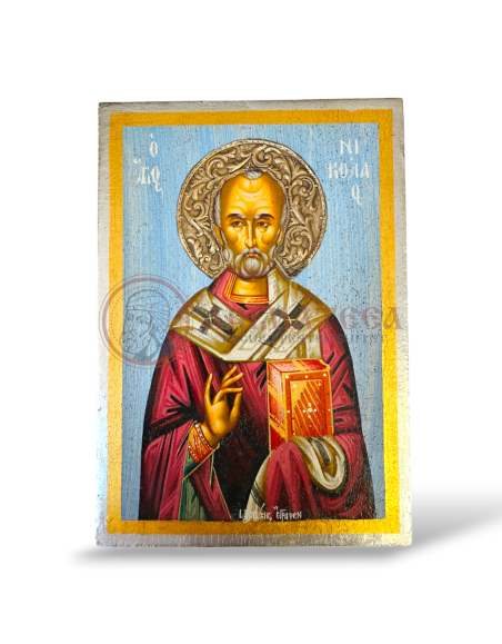 Icoană Pictată și Aurită (Ag. - 925) - Sf. Ierarh Nicolae 227